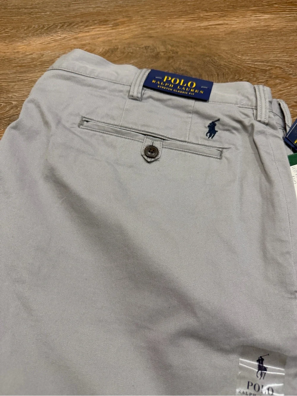 Polo Ralph Lauren Bedford Chino Pant Men’s 44B x 30 Gray Stretch Classic Fit NWT
